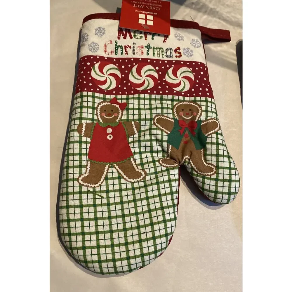 Oven Mitts (3) Christmas Snowman Kitchen Baking Holiday Decor Essential Home NEW